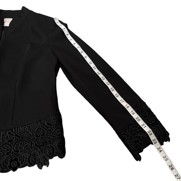 CHICO’S Lace Hem Ponte Jacket Size 0 (4) - Picture 13 of 16